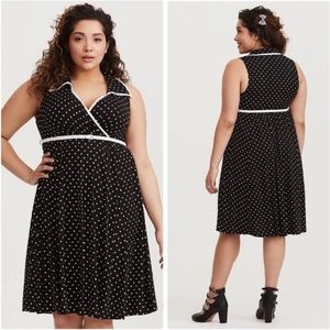 Torrid Retro Chic Polka Dot Challis Dress